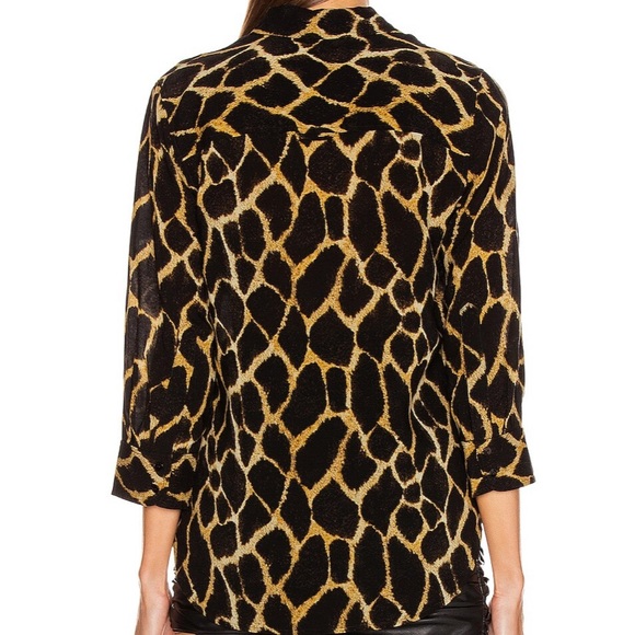 L’AGENCE Ryan Blouse Sienna Safari Print Small - Picture 4 of 8